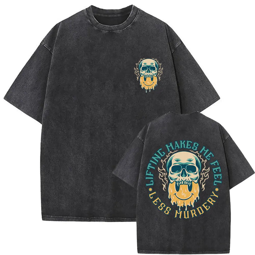 Vintage Skeleton Gym Pump Tee