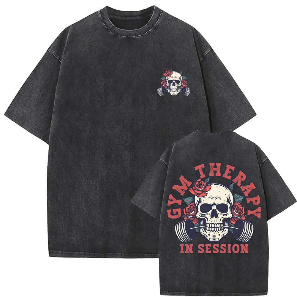 Vintage Skeleton Gym Pump Tee